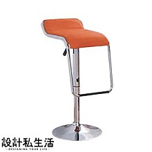 【設計私生活】泰克皮面造型椅、吧檯椅、吧枱椅吧台椅酒吧椅-橙(部份地區免運費)119W