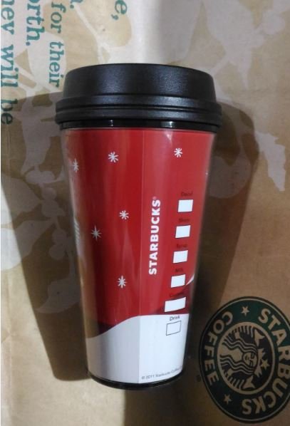 Starbucks星巴克~2011年 聖誕節 togo隨行杯12oz~全新己絶版～台北可面交