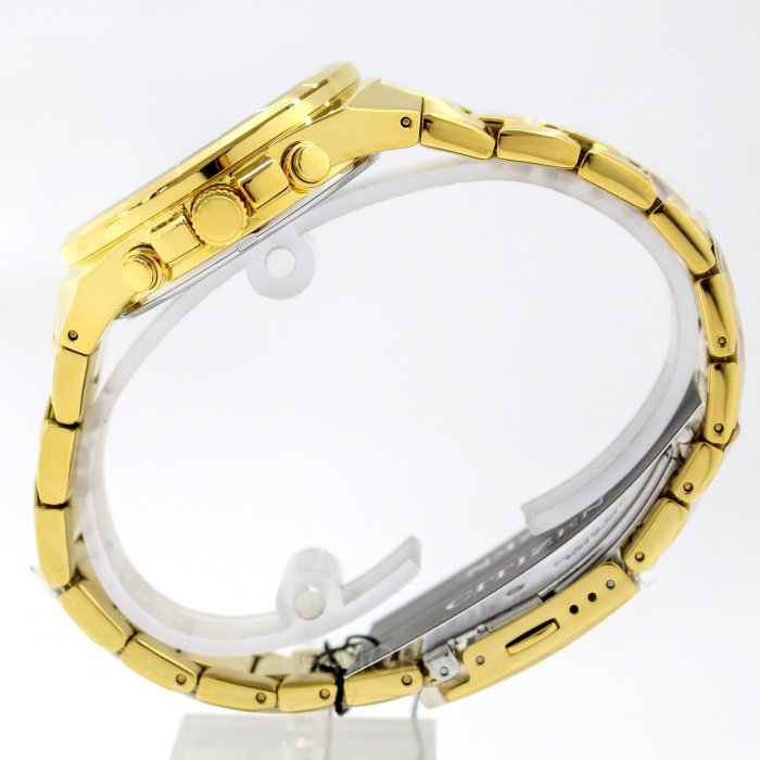 現貨 可自取 CITIZEN AN8172-53P 星辰錶 手錶 40mm 三眼計時 金面盤 金色鋼錶帶 金錶 男錶女錶