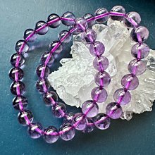 小極品-玻利維亞 紫水晶 透亮濃郁雙色帶9.2-9.5mm（單圈） 手珠手鍊DIY•點點水晶石•