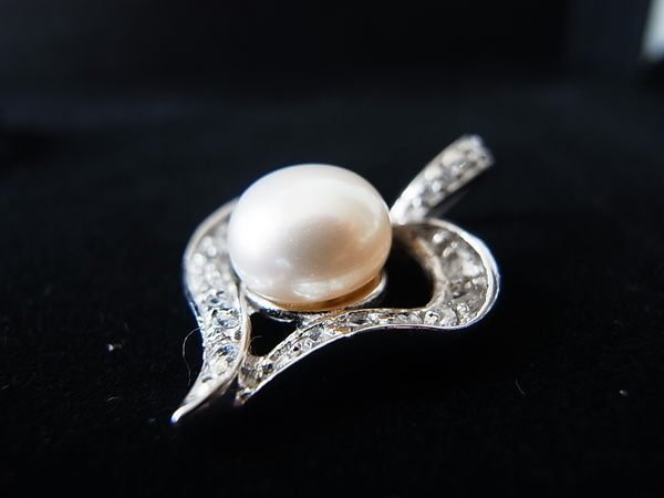 ∮∮玉如珍寶∮∮天然日本珍珠 心型墬飾 耳環 戒指 套組 PE7221