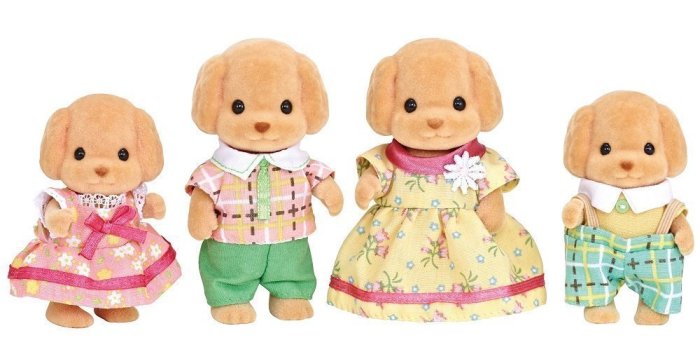 「美樂媽咪」(可刷卡)  現貨美版正品森林家族Calico Critters-貴賓犬家族4入組