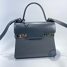 DELVAUX  煙灰色 TEMPETE PM 肩背包 斜背包 精品包 真皮 時尚 穿搭 配件 手提包