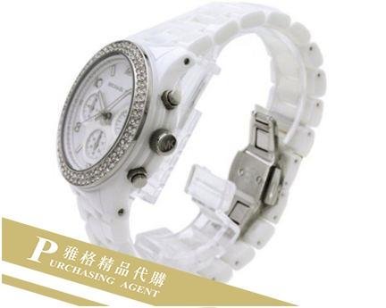 雅格時尚精品代購Michael Kors MK5188/陶瓷 水鑽 三環 手錶 腕錶 經典手錶 美國正品