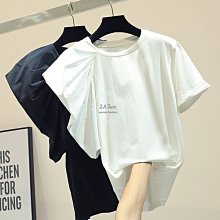 韓♥️ 純棉不對稱顯瘦短袖圓領T恤『