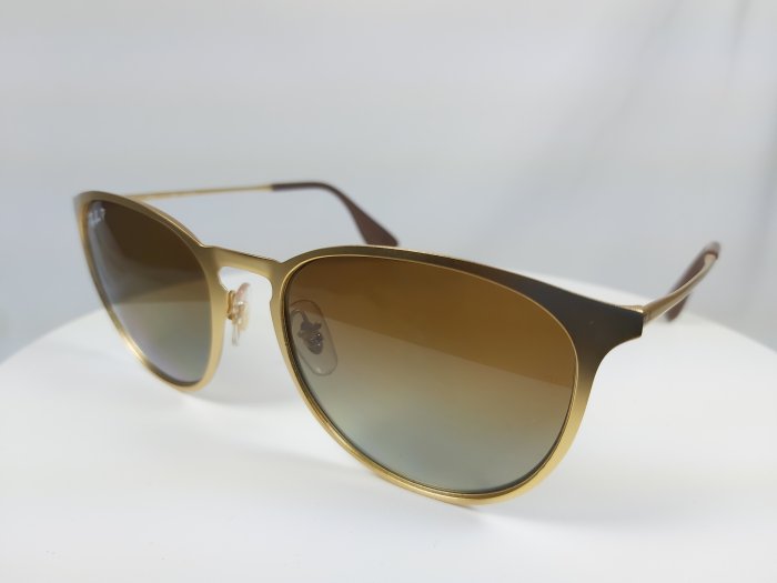 『逢甲眼鏡』Ray Ban雷朋 全新正品 太陽眼鏡 古銅金粗框 紅棕色偏光鏡面 【RB3539-112/TS】
