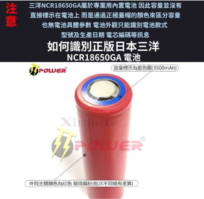 信捷【E12】全新三洋 NCR18650GA 3500mAh 鋰電池 Panasonic 國際3400 BSMI認證