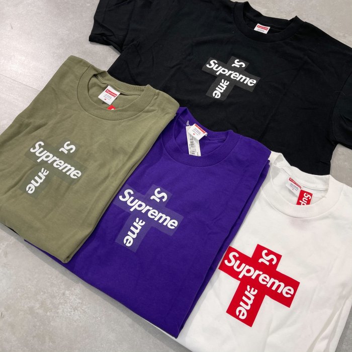 ☆LimeLight☆ Supreme Cross Box Logo Tee 黑/藍/黃/紫/綠/白M L XL