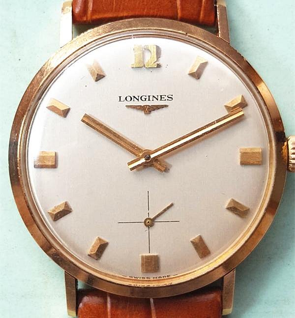 Longines/浪琴男表手動機械18K金cal 490二手表瑞士原裝正品