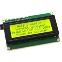 IIC/I2C 2004LCD 液晶模組 黃綠屏 提供庫檔  W177.0427