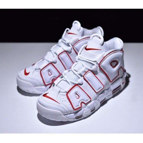 NIKE AIR MORE UPTEMPO PIPPEN 白紅 大AIR OG 氣墊   好搭 休閒籃球鞋 男女鞋