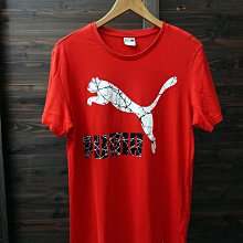 CA 德國運動品牌 PUMA 紅色 純棉 休閒短t M號 一元起標無底價P105