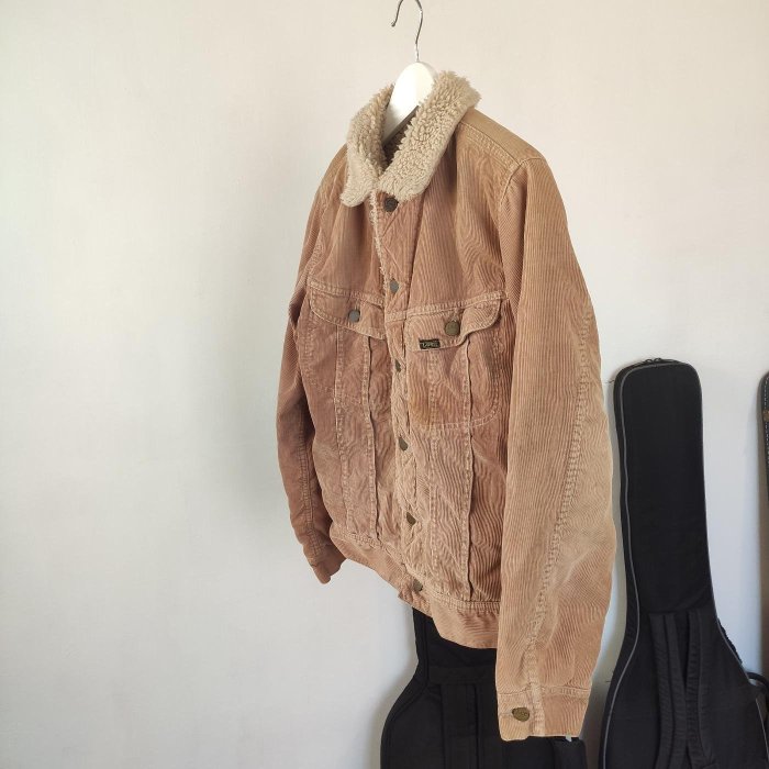 已售 Lee Storm rider 101羔羊毛 燈芯絨 鋪毛牛仔外套 夾克 corduroy wool laying jean jacket coat ou