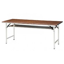 [ 家事達]台灣OA-678-12 折合式胡桃木紋會議桌(專利腳) 特價---已組裝限送中部