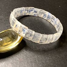 天然小極品-顆顆藍光 斯里蘭卡藍月光 手排環6.8-7mm+（單圈）手排手環•點點水晶•