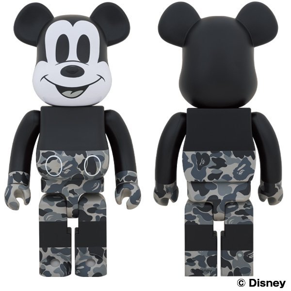 日貨代購CITY】BE@RBRICK BAPE MICKEY MOUSE 米奇庫柏力克黑迷彩1000