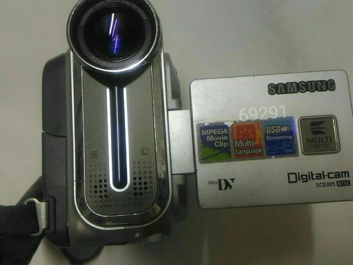 早期三星DV攝影機~光碟片記憶卡二用機零件機，DV攝影機，攝影機，數位相機，相機~早期三星DV攝影機~螢幕可旋轉360度