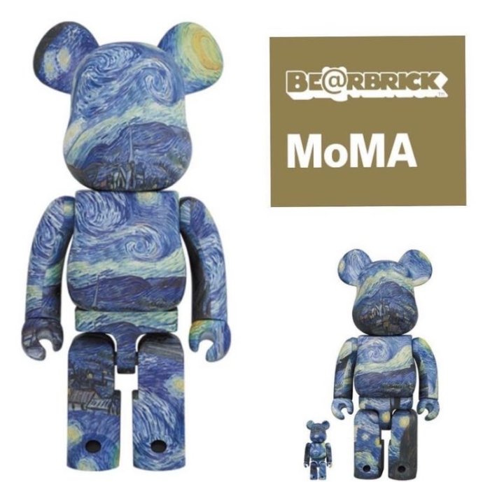 BE@RBRICK 1000% 梵谷星夜Van Gogh The starry Night 星夜星空 ...