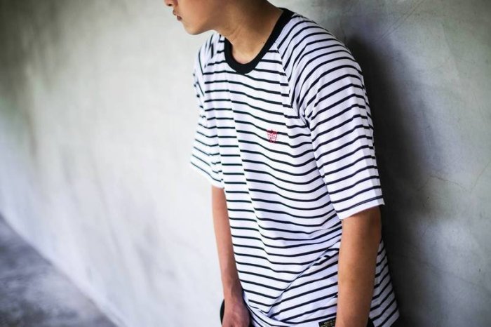 【QUEST】現貨 QUEST 2016 SS STRIPED OVERSIZE TEE 黑白 條紋 落肩 短T