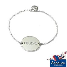 Anna Lou OF LONDON 台北ShopSmart直營店 優雅字墜 銀手鍊 BELIEVE