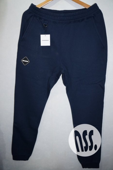 特價「NSS』FCRB F.C Real Bristol 16 EMBLEM SWEAT PANTS 棉褲藍L