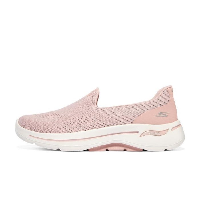 【豬豬老闆】SKECHERS GO WALK ARCH-FIT 健走鞋 懶人鞋 女鞋 黑124483BLK 粉MVE