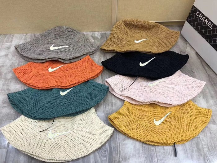 Nike夏季編織漁夫小花logo帽(多色)
