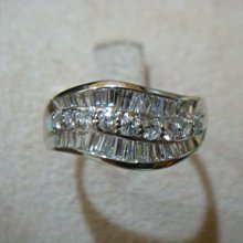 超級白亮熣燦 E級1克拉鑽石設計款pt900純白金鑽戒