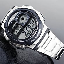 南◇現 CASIO 手錶 軍用錶 10年電力 銀色 AE-1000WD-1A  世界地圖 電子錶 卡西歐 防水 軍錶