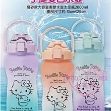 ♥小花花日本精品♥Hello Kitty 手提雙色水壺~7