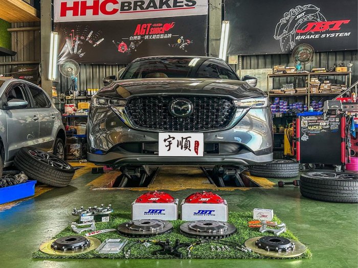 【台南宇順汽車】JBT卡鉗大四 SP4P 380MM單片式碟盤 包含金屬油管 ,MAZDA CX5 可參考 台南安裝