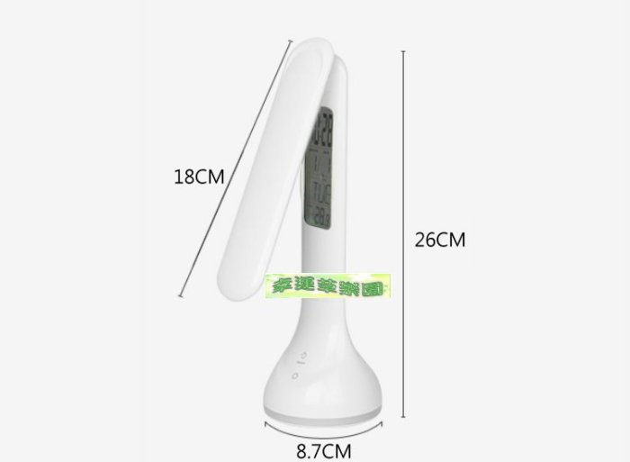 幸運草樂園/台灣現貨/超取免運/月曆觸控式七彩LED檯燈 檯燈 萬年曆時鐘 觸控燈 護眼燈 LED燈 折疊燈 桌燈鬧鐘