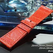【時間探索】 全新純正鱷魚皮 Franck Muller  代用進口高級錶帶-快拆式  ( 26mm )