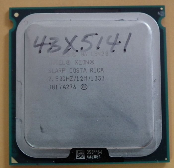 Xeon有加貼片L5420 12M LGA771 intel cpu(E5440 X5460 Q9550 LGA775)