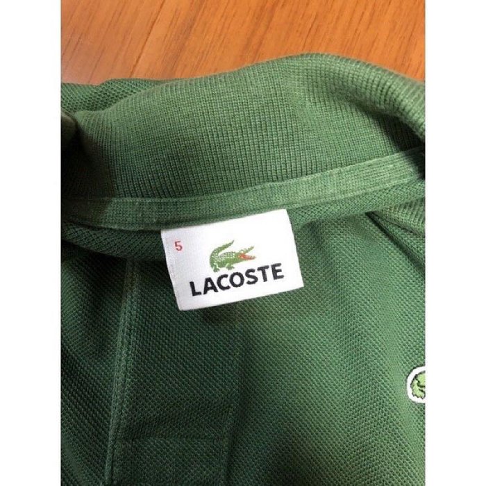 (Size 5號） Lacoste 百搭純棉短袖polo衫（0205)