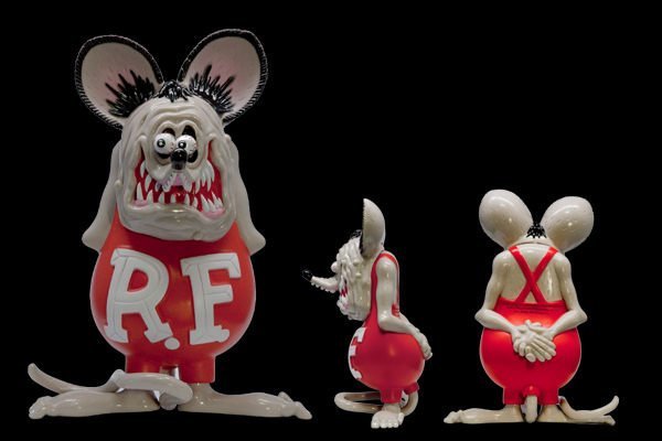 (I LOVE樂多)日本製RAT FINK Soft Vinyl Statue(粉芋)經典站姿老鼠芬克公仔 RF值得你收藏