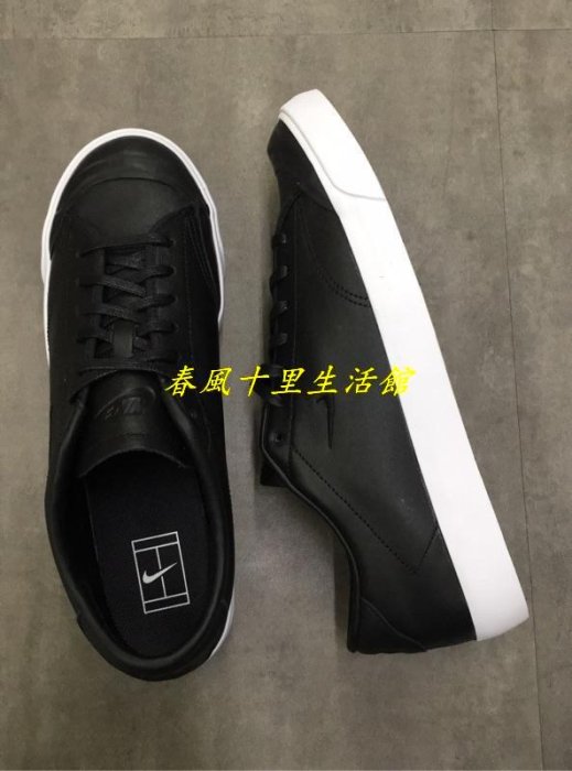NIKE ALL COURT 2 LOW LEATHER 男 皮革 經典 休閒鞋 黑白 724271003爆款