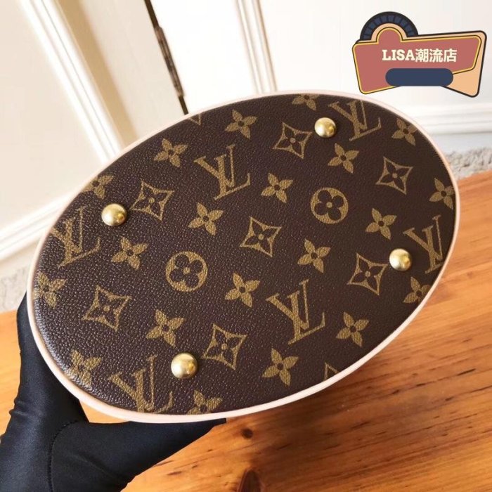 LISA二手 LV LOUIS VUITTON 路易威登 肩背水桶包 M42238 中古子母圓桶包