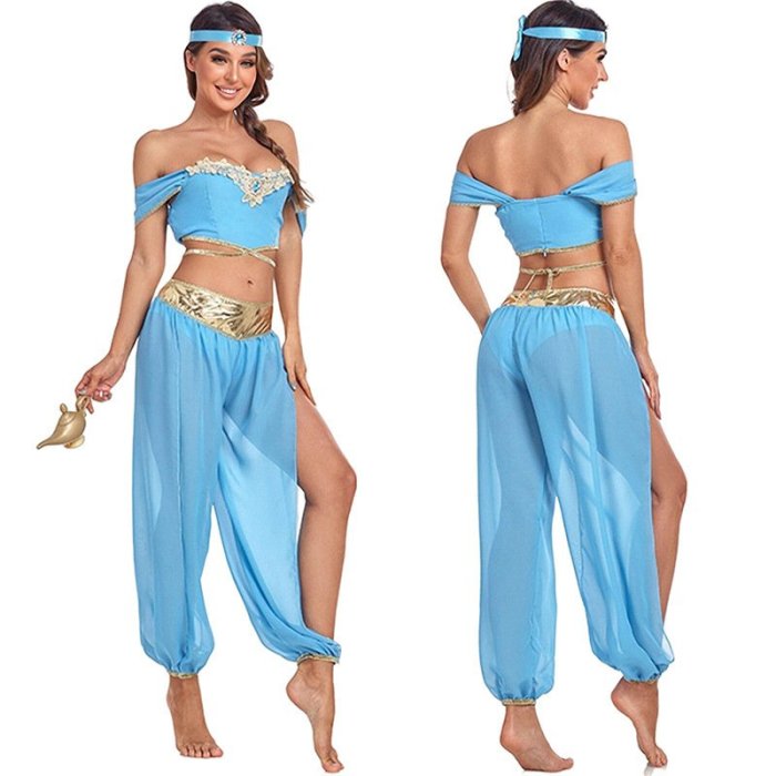 茉莉公主裙阿拉丁神燈服裝制服萬圣節印度女地域舞女動漫cos童話