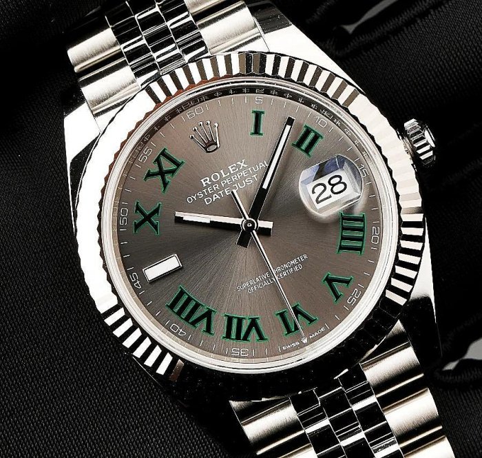 【預訂】♛Rolex126334灰綠羅 Wimbledon Dial溫布頓♛🔥Wimbledon Dial溫布頓面 綠羅馬綠色時標 舒適五株鍊 閃爍白金太陽圈