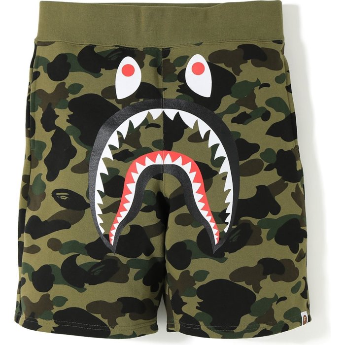 日貨代購CITY】A Bathing APE 1ST CAMO SHARK SWEAT SHORTS 鯊魚棉褲