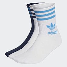 南🔥2022 9月 ADIDAS OG ADICOLOR 中筒襪 三條線 三葉草 男女款 三雙入 黑白藍 HN6870