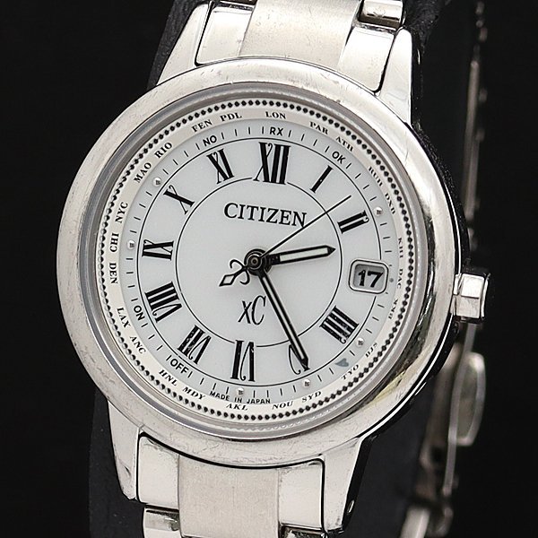 【精品廉售/手錶】Citizen XC星辰 光動能電波女腕錶* H240-T022472*佳品*日本精品*附廠盒/5錶節