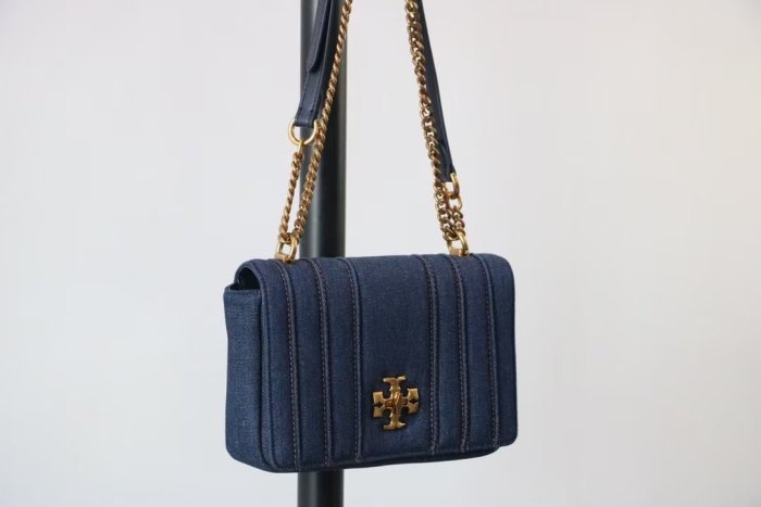 ╭☆包媽子店☆TORY BURCH KIRA  BAG 單寧牛仔單肩鏈條包