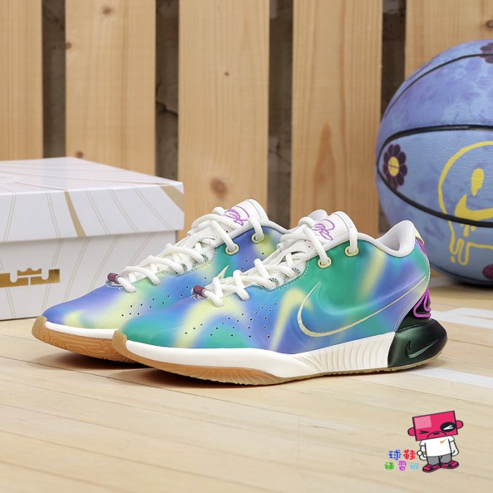 球鞋補習班NIKE LEBRON XXI SE GS 21 北極光女緩震氣墊大童籃球鞋