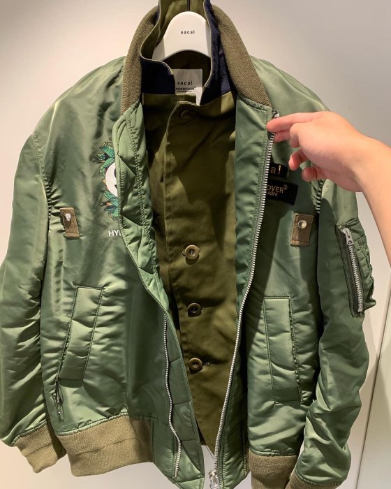 sacai UNDERCOVER 聯名MA-1 雙面穿飛行外套尺寸3 超限量全新品| Yahoo