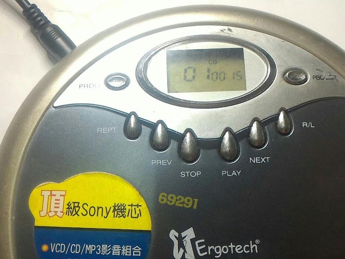 人因科技CD隨身聽~採用SONY機芯功能正常有瑕疵，VCD隨身聽，MP3隨身聽，CD隨身聽，隨身聽，播放器~人因科技VCD隨身聽