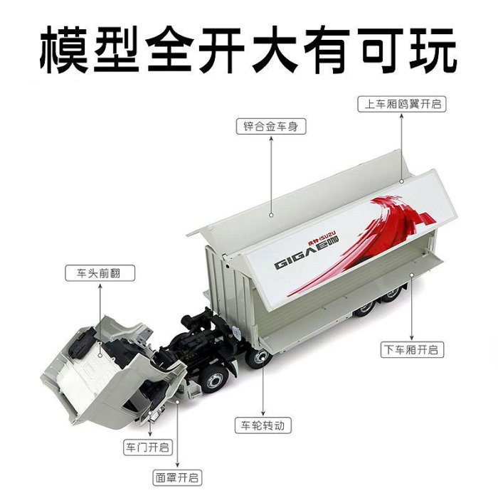 原廠模型車 1:32  慶鈴  巨咖 牽引車卡車模型 原廠  拖車 汽車模型