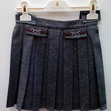 Gucci wool skirt 羊毛料摺裙 灰