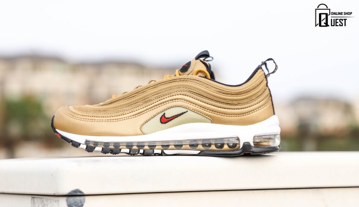 【QUEST】女款 NIKE AIR MAX 97 OG QS 金子彈 反光 紅勾 氣墊 慢跑鞋 885691 700